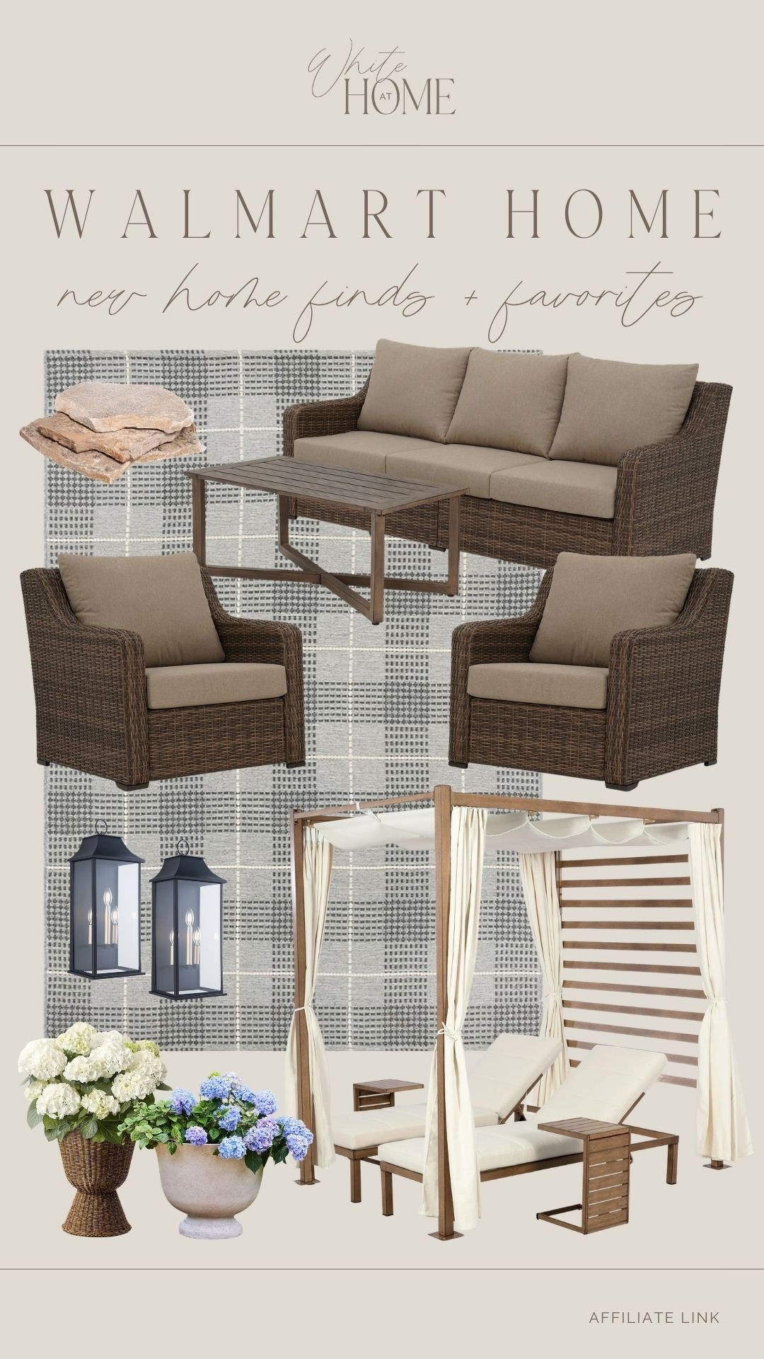 Walmart outdoor home favorites! I’m loving this affordable patio set. If you’re looking for a warm wicker set that will hide any dirt or stains, this is a great option. I love this pergola and these chaise lounges for a poolside patio as well! 

#LTKHome