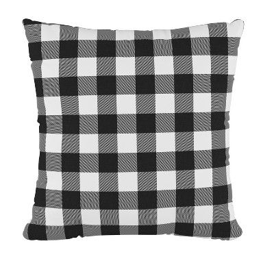 Check Square Throw Pillow Black/White - Cloth & Company | Target