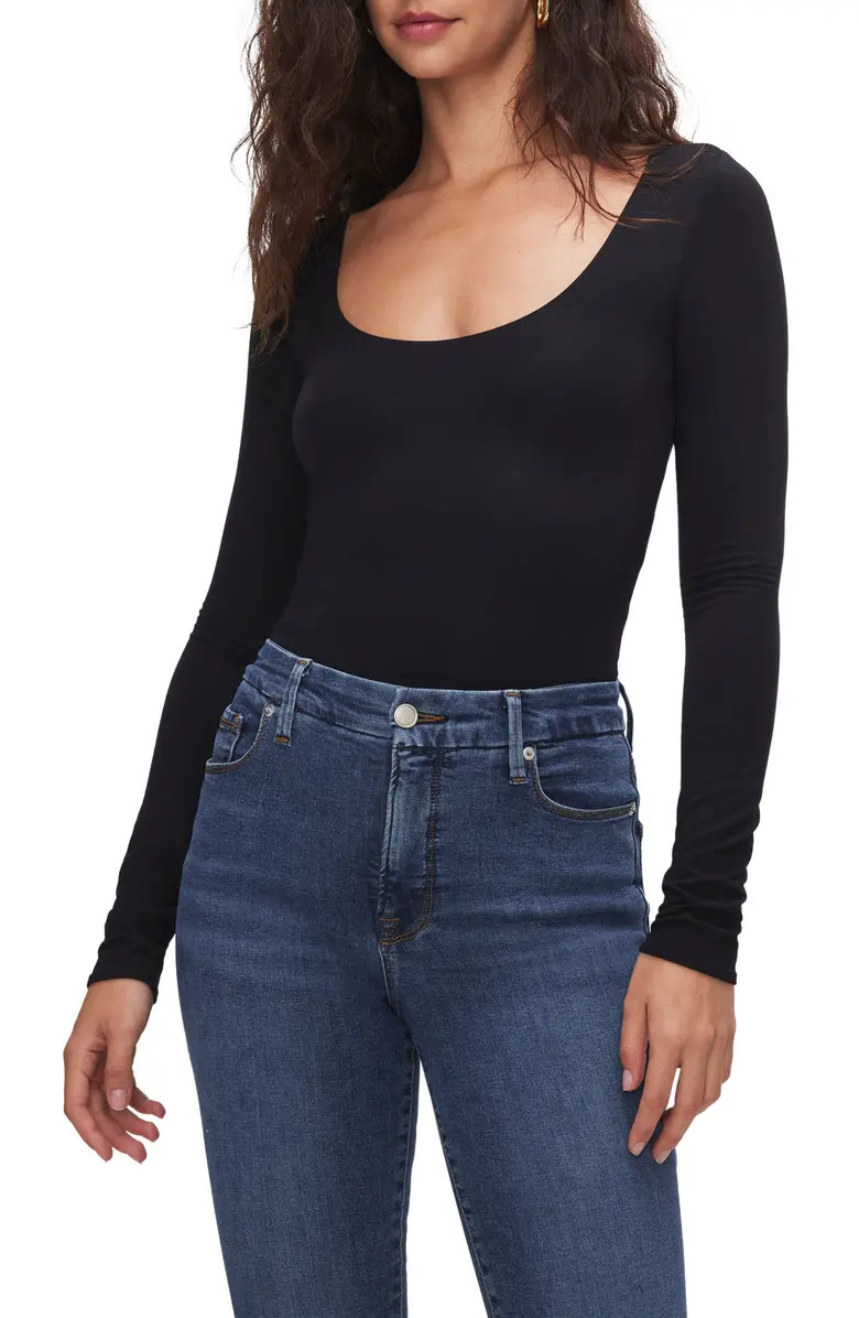 Scoop Neck BodysuitGOOD AMERICANRegular & Plus | Nordstrom