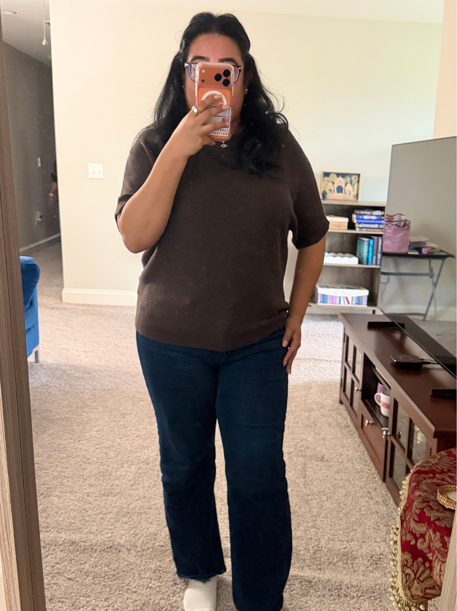 Super comfortable jeans and top for cozy, everyday looks. It’s perfect for casual days at the office and for going out! These Bella Stretch Straight Jeans in deep sea blue are feel luxe without the huge price point. And I’ve worn this Lightweight Cotton Cashmere Link-Stitch Dolman Sweater so many times, I bought it in another color too. It is a relax fit. @Quince

#LTKgrwm #LTKootd #LTKMidsize