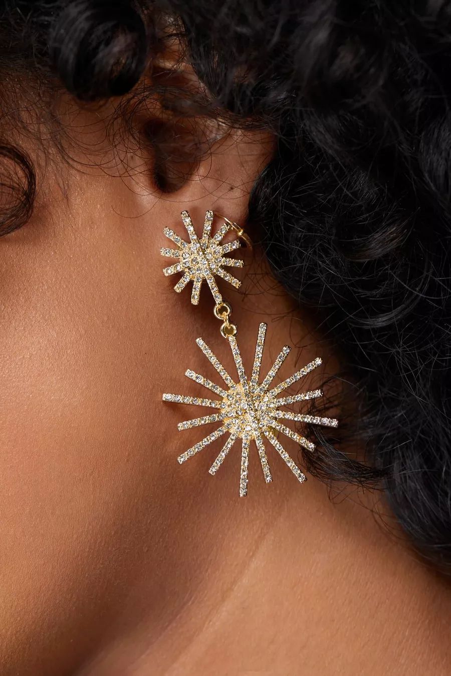 Sun Diamante Drop Earrings | Nasty Gal US
