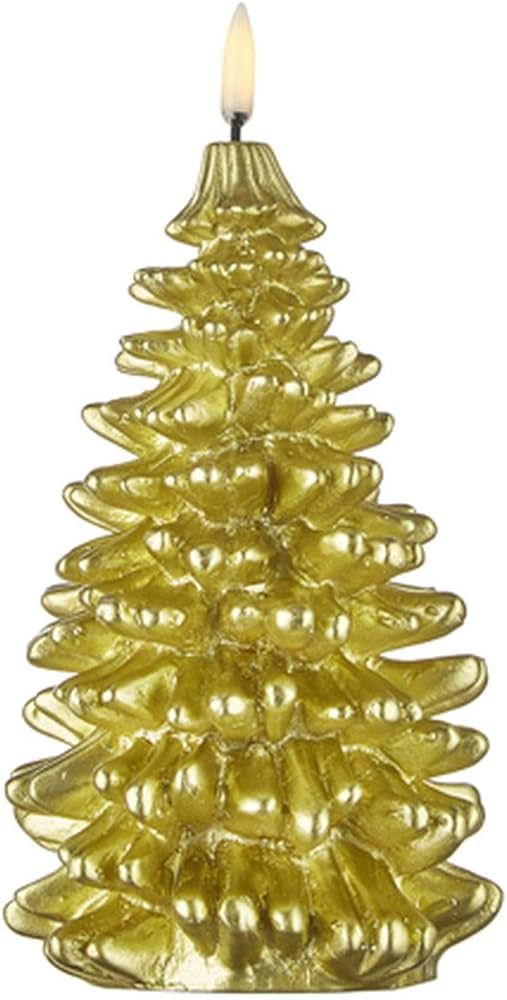 RAZ Imports Uyuni Candles 4.25" X 8" Gold Christmas Tree Candle | Amazon (US)