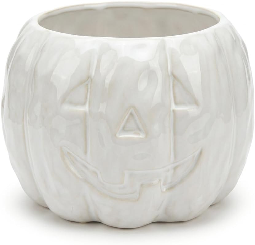 RAVESSIA Ceramic Pumpkin Halloween Candy Bowl - Ceramic Jack O Lantern Fall Candy Dish for Porch Decoration | Amazon (US)