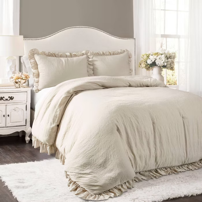 King 3pc Reyna Comforter & Sham Set Wheat - Lush Décor | Target