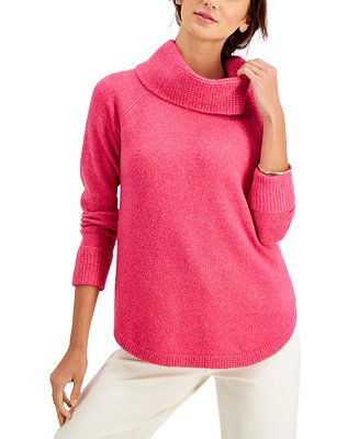 Style & Co Petite Waffle Cowlneck Sweater, Created for Macy's & Reviews - Sweaters - Petites - Ma... | Macys (US)