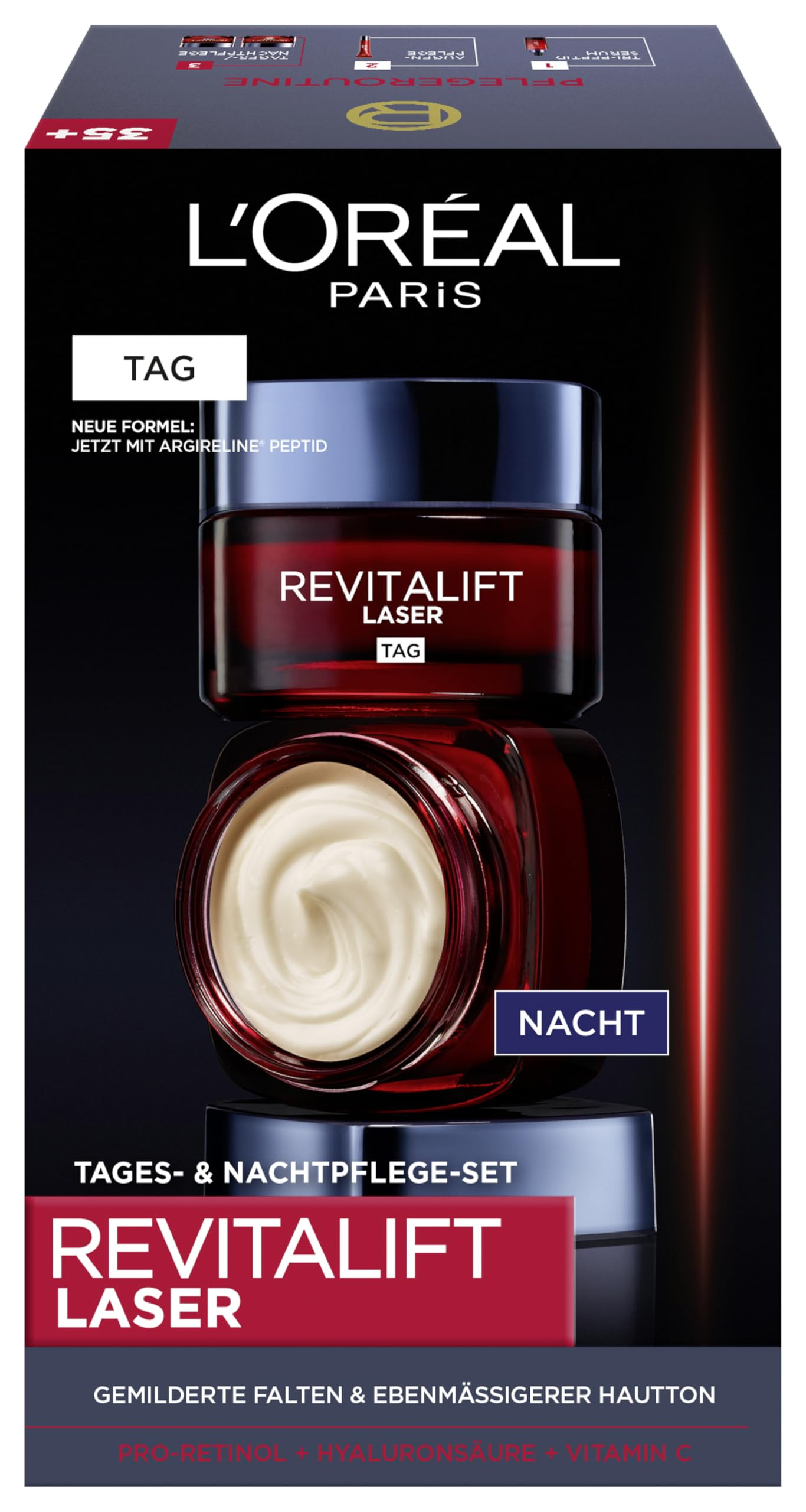 L'Oréal Paris Gesichtspflege Set, Anti-Aging Tagespflege und Nachtpflege mit 3-fach Wirkung - mi... | Amazon (DE)