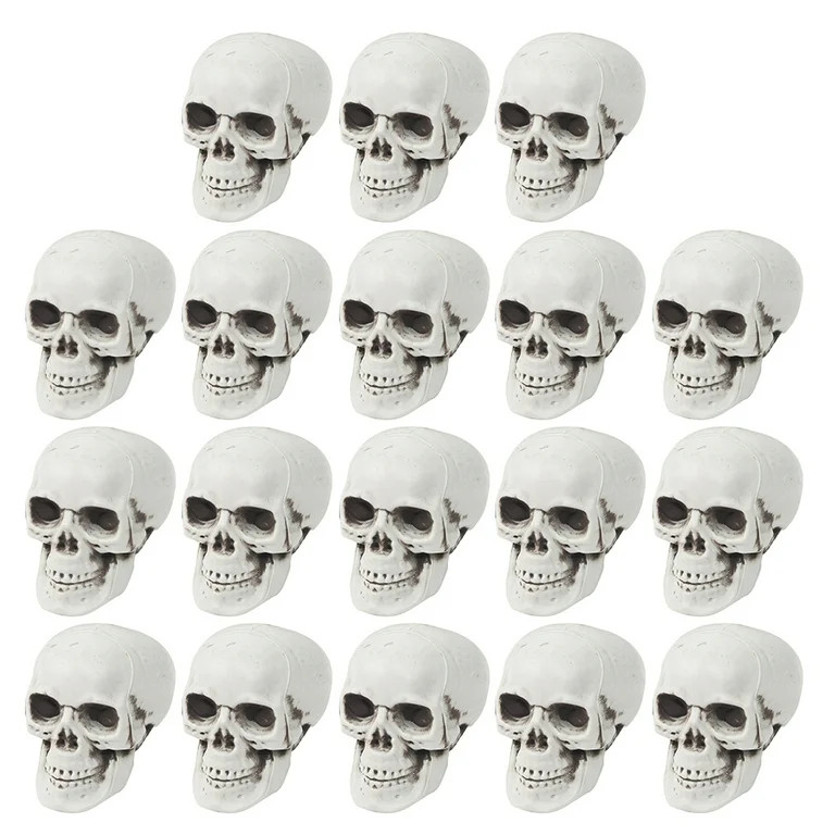 Frcolor Skeleton Mini Halloween Skulls Decor Decoration Decorations Head Human Miniature Props Pl... | Walmart (US)