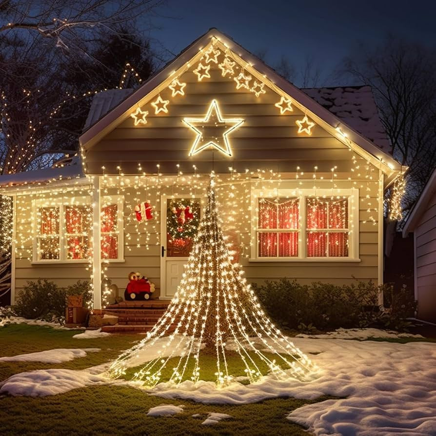 LIGHTSHARE 750LED 245FT Star String Lights Warm White, 8 Modes 30V Plug in Fairy Lights with Remo... | Amazon (US)