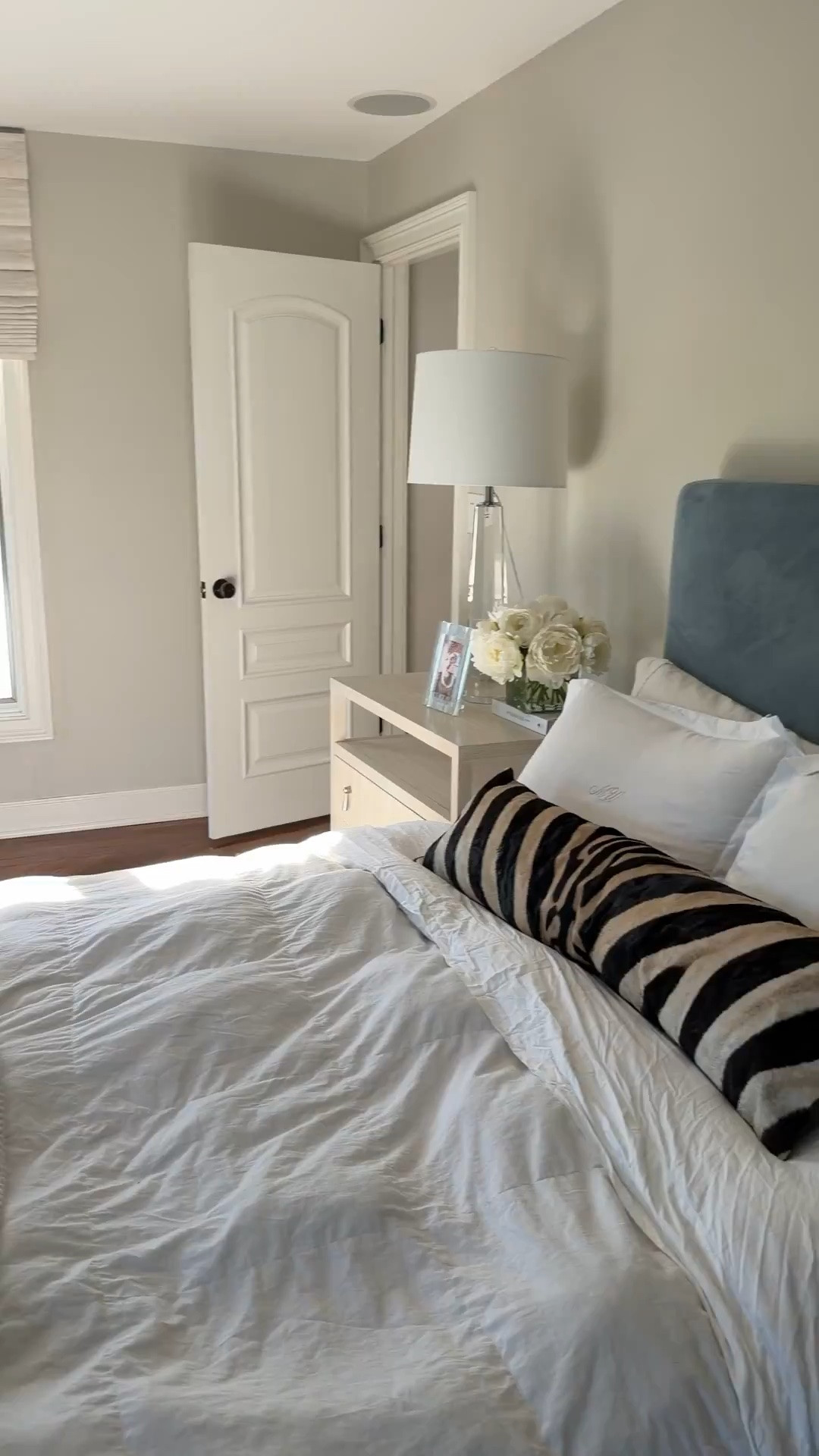 Use code: Cristina for items not on sale and save 15% off!! Bedroom, mirror, blue headboard, peonies, faux flowers, crystal picture frame. @Alice Lane

#LTKHome #LTKSaleAlert