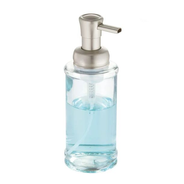 iDesign Hamilton Glass Foaming Soap Pump, Clear, 3" x 3" x 8.3" - Walmart.com | Walmart (US)