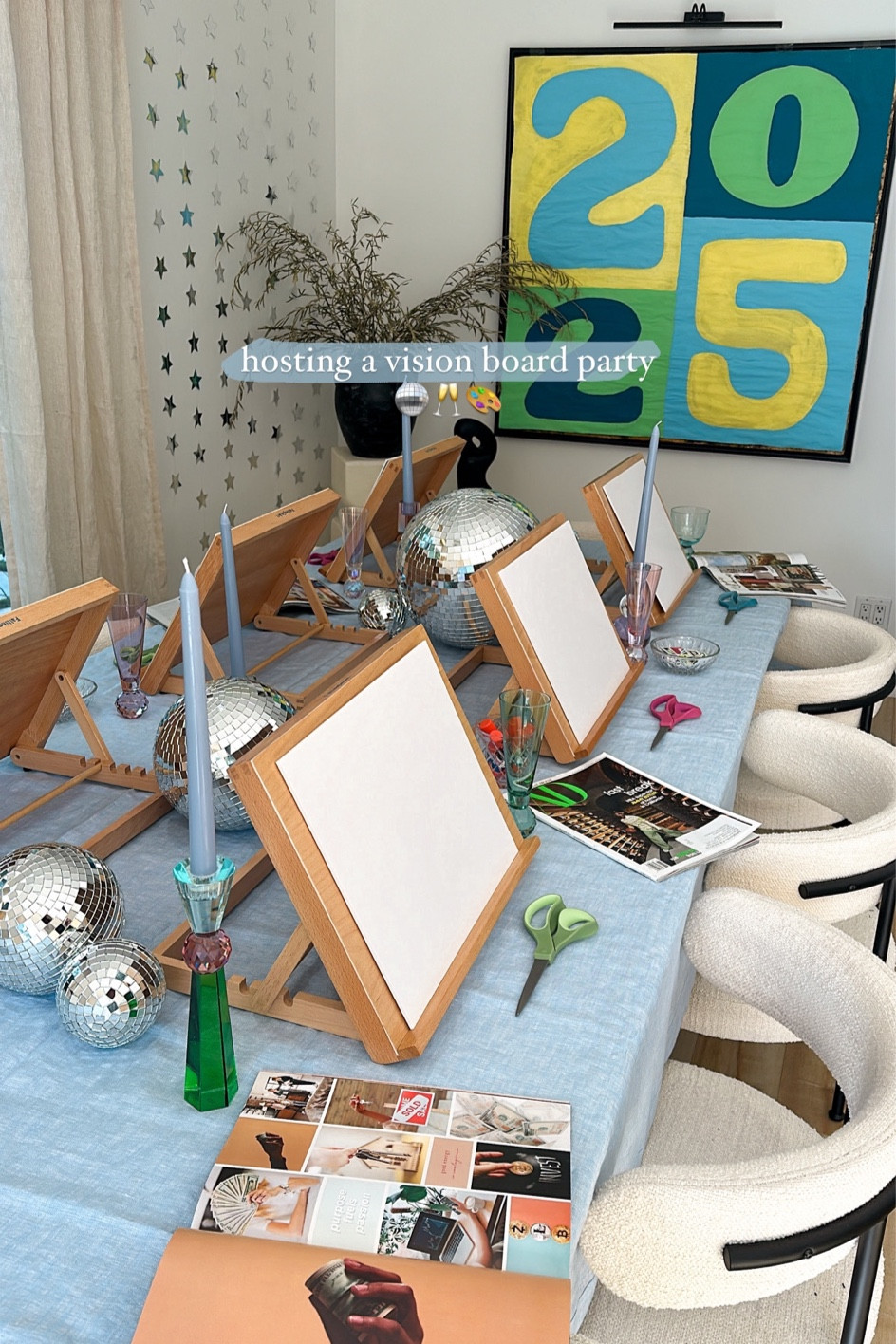 VISION BOARD PARTY SUPPLIES 🪩🎨 2025 goal setting & hosting inspo

#LTKparties #LTKfindsunder100