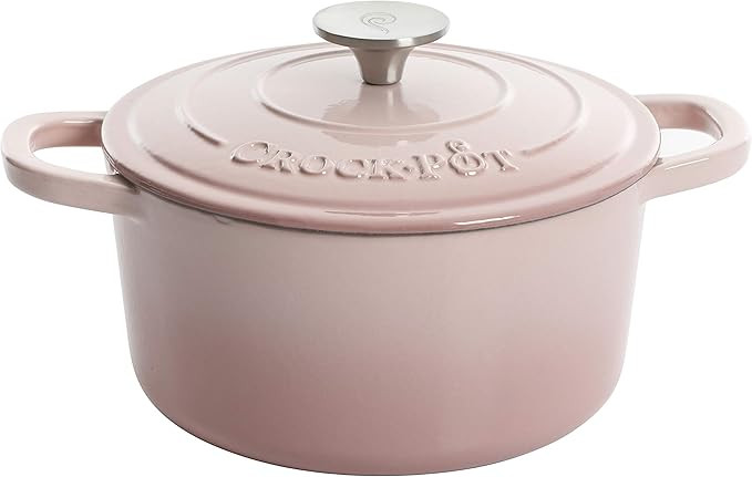 Crock-Pot Artisan Round Enameled Cast Iron Dutch Oven, 7-Quart, Sapphire Blue | Amazon (US)