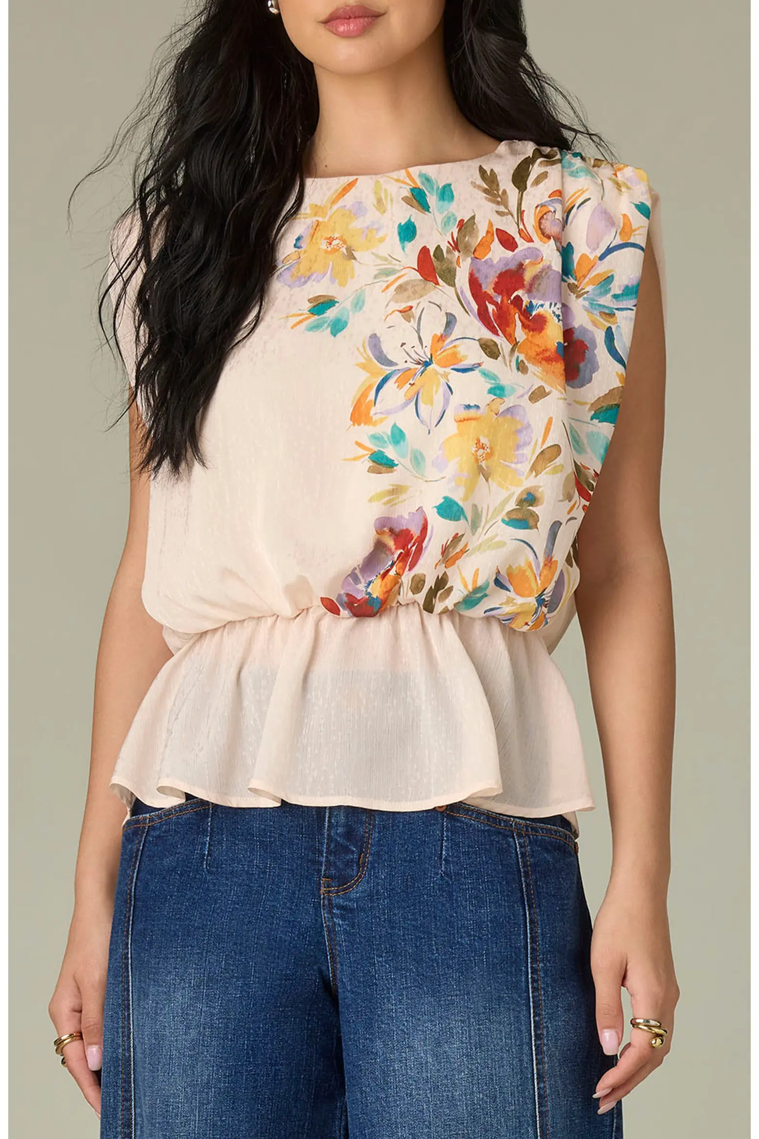 Floral Print Peplum Top (Women) | Nordstrom | Nordstrom