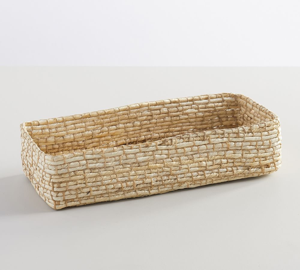 Wynne Coil Woven Abaca Bread Basket - Light Natural | Pottery Barn (US)