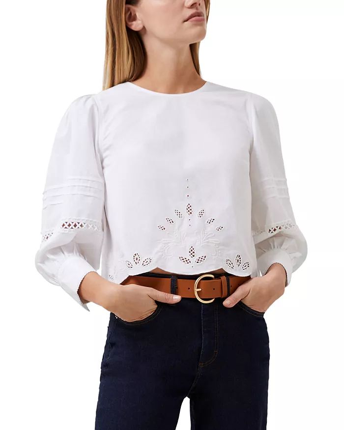 Alissa Embroidered Poplin Blouse | Bloomingdale's (US)