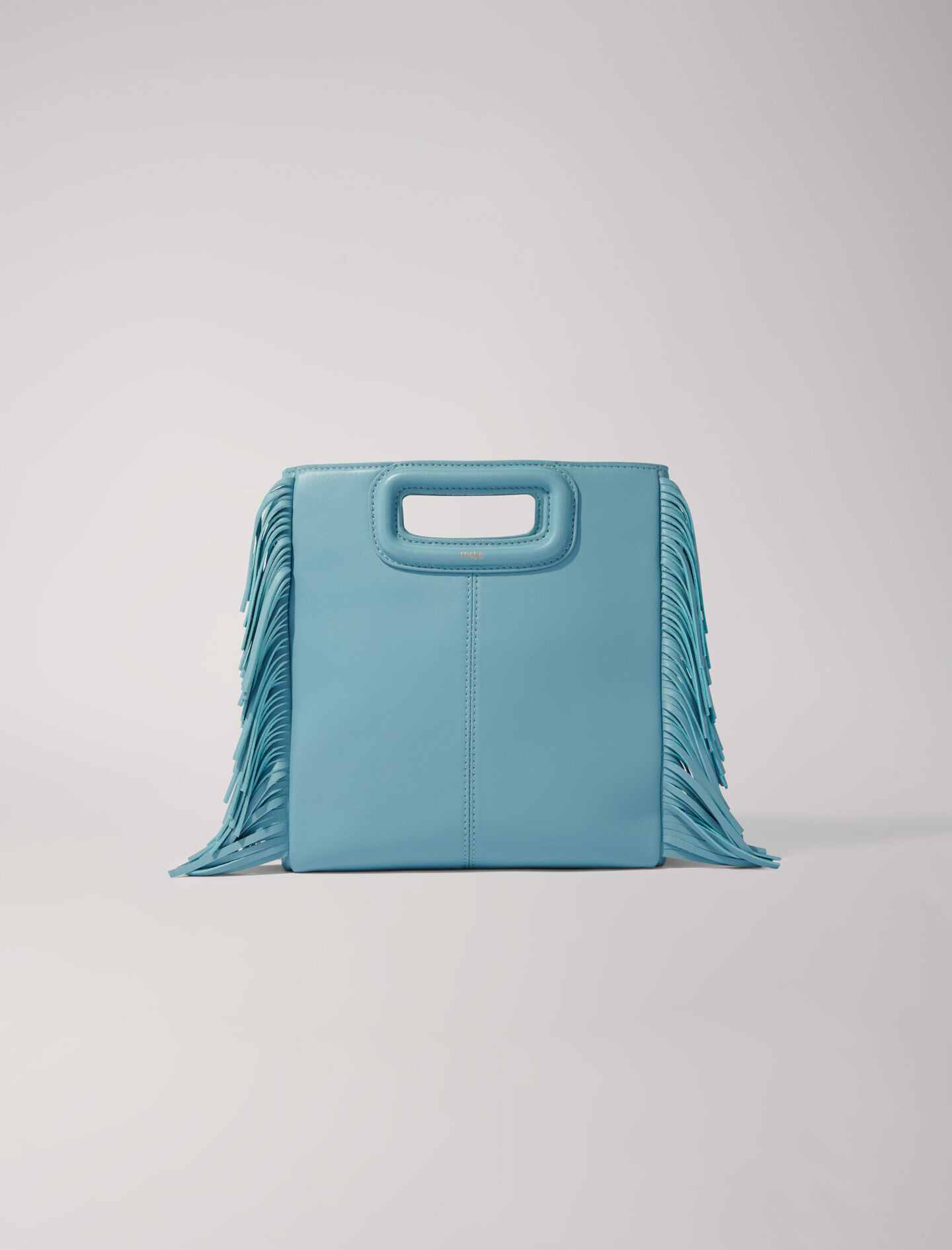 Smooth leather M bag with fringing | Maje US