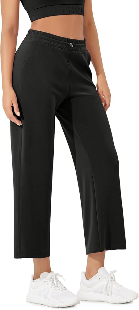 ODODOS Women's Modal Soft Wide Leg Pants with Pockets Adjustable Shockcord High Waist Casual Loun... | Amazon (US)