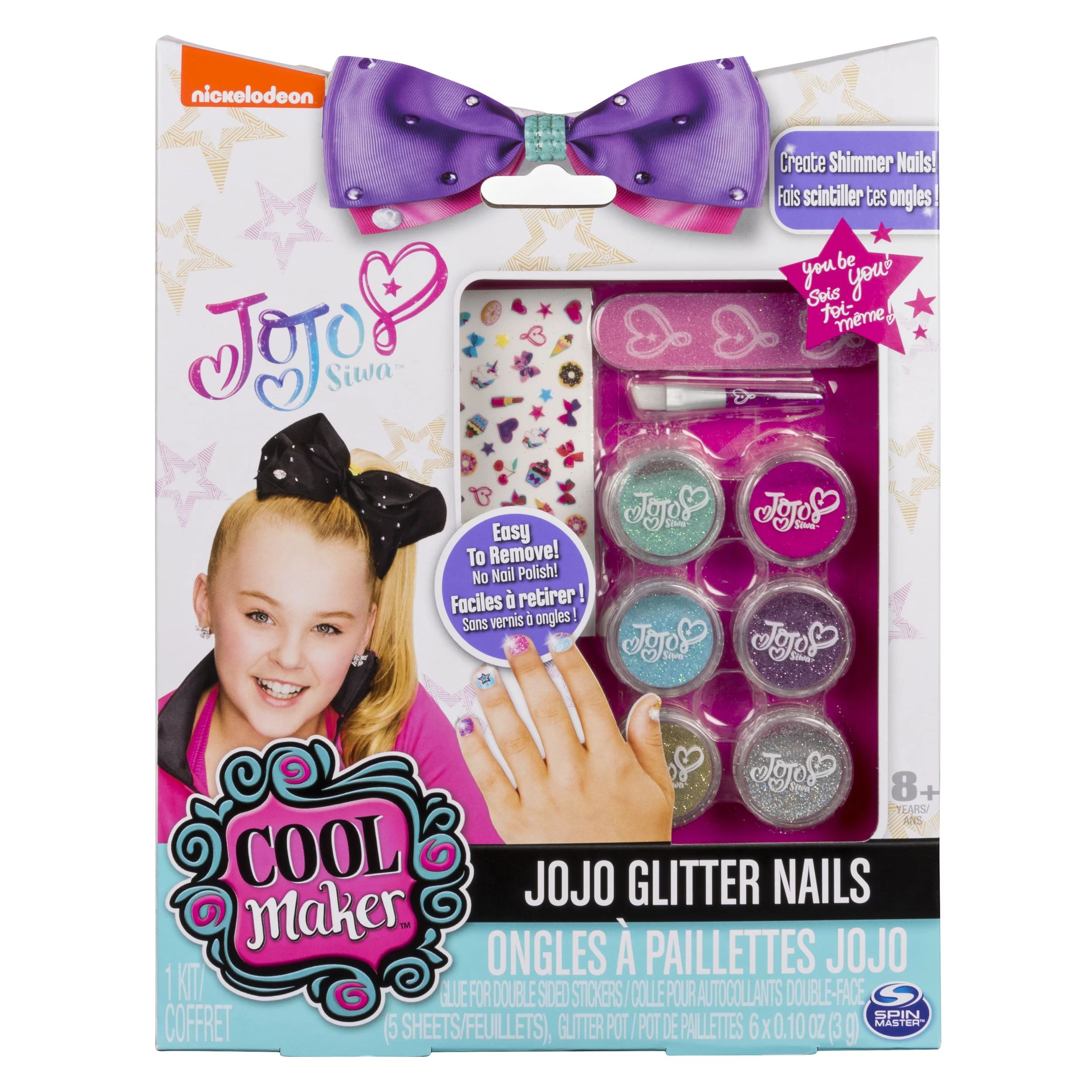 JoJo Siwa Glitter Nails - Glitter Manicure Kit with Custom Decals | Walmart (US)