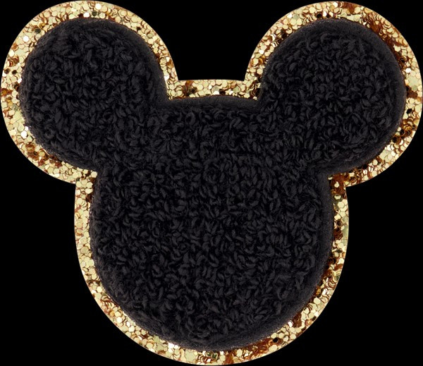 Noir Disney Mickey Mouse Glitter Varsity Patch | Stoney Clover Lane