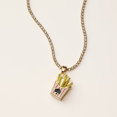 French Fry Charm Tennis Necklace - kate spade new york x Target™ Gold | Target