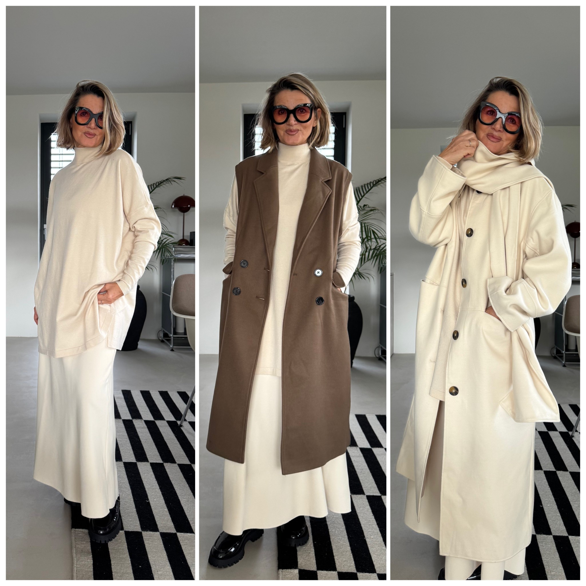 Cremeweiss mit etwas walnuss-braun, klassisches Layering von @bonprix

#LTKcurves #LTKkleider #LTKwinter