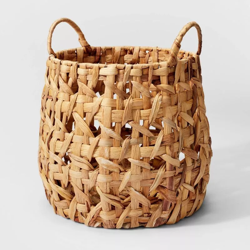 Square Braided Rafia Basket Natural - Brightroom™