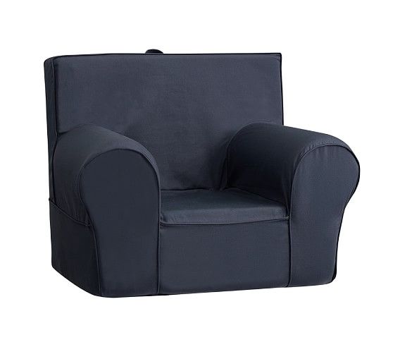 Dark Blue Twill Anywhere Chair® | Pottery Barn Kids