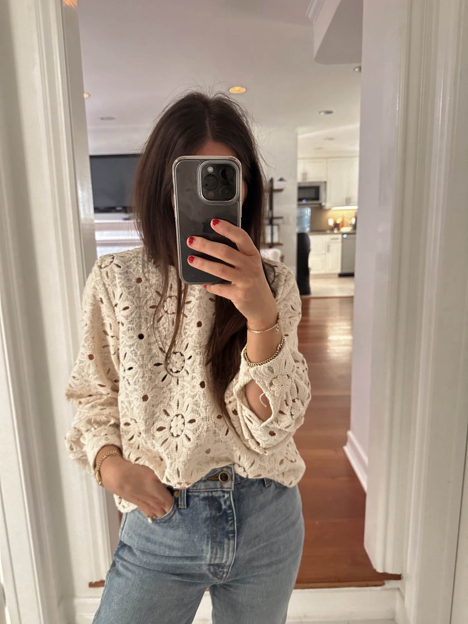 Crochet blouse #sezane