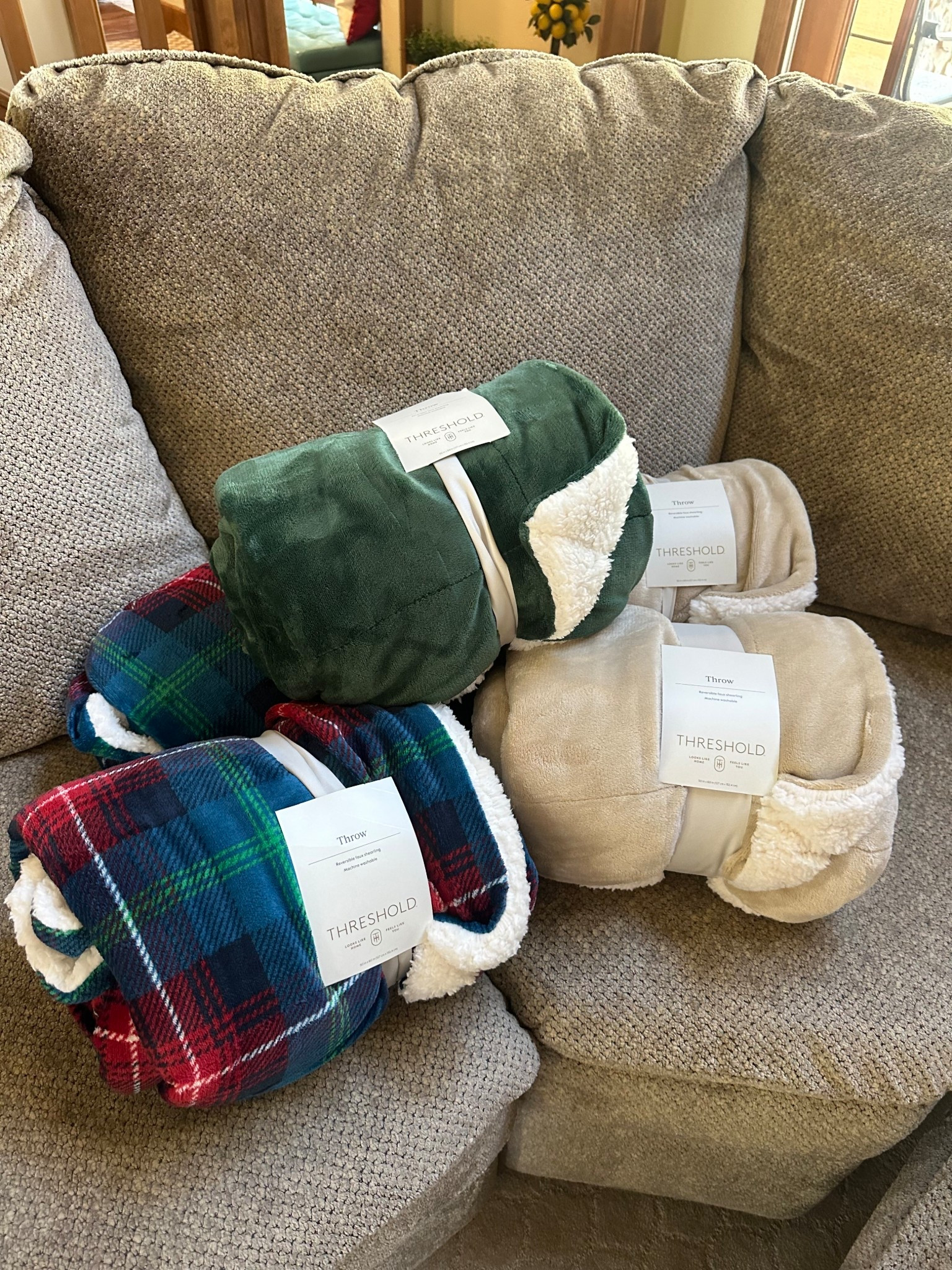 Festive holiday blankets from Target under $15! 