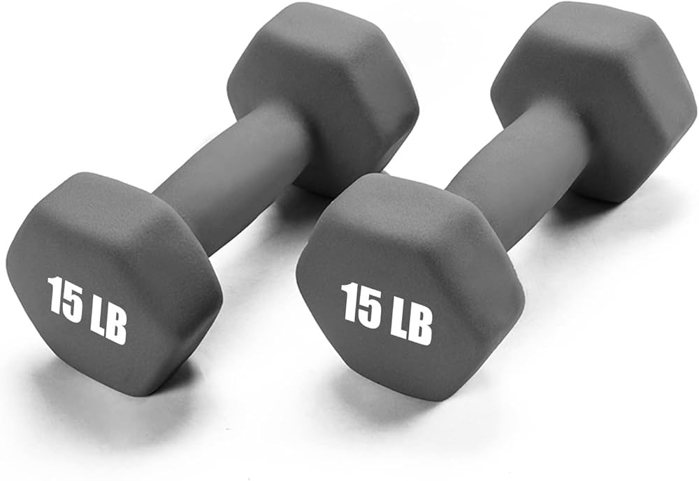 Portzon Weights Anti-roll Neoprene Dumbbells Set | Amazon (US)