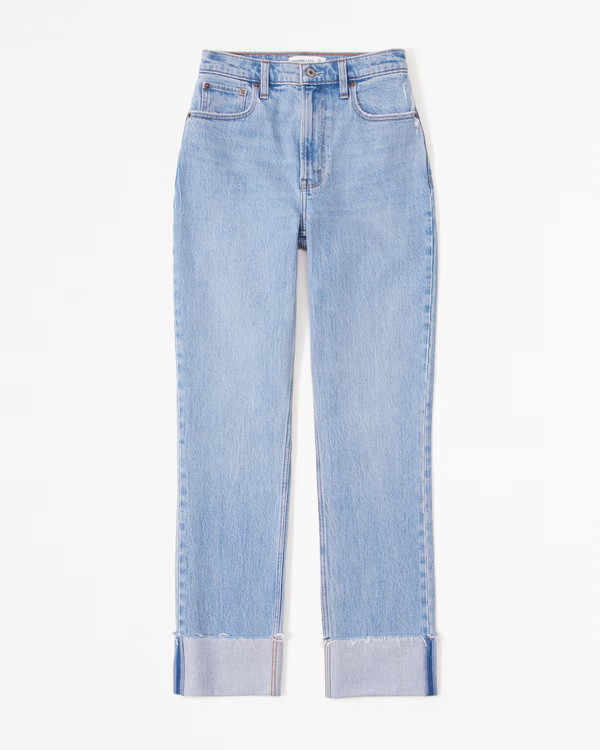 Curve Love Ultra High Rise 90s Straight Jean | Abercrombie & Fitch (US)