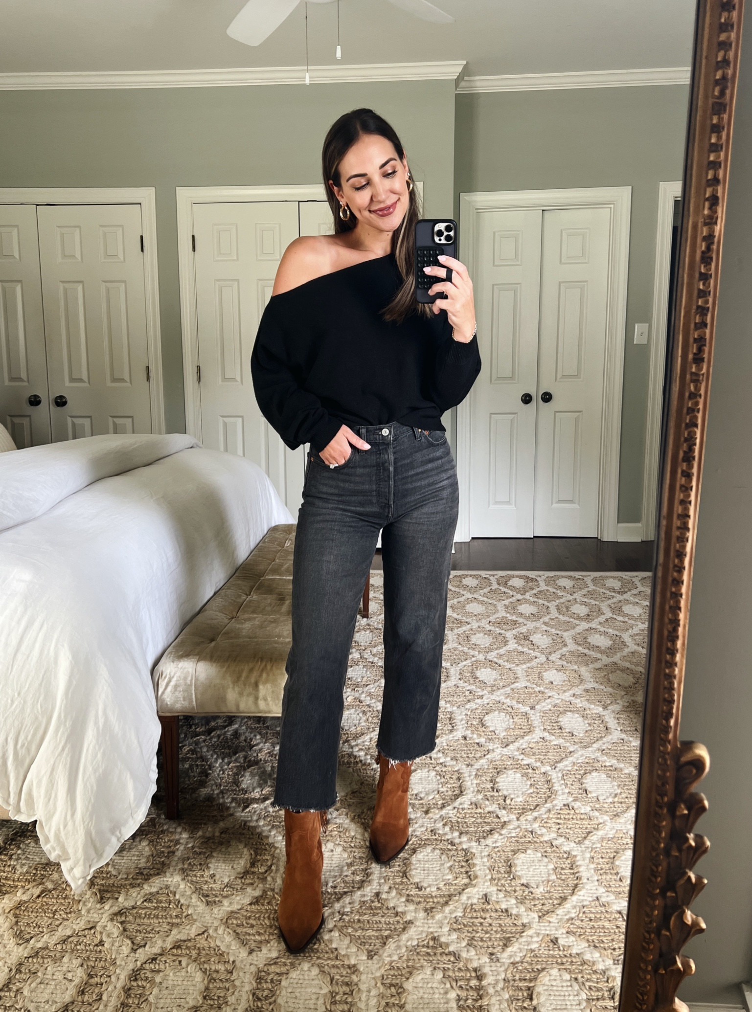 Some classic fall pieces that are all marked down for #NSale

Jeans, off the shoulder sweater, suede western booties

#LTKsalealert #LTKxNSale