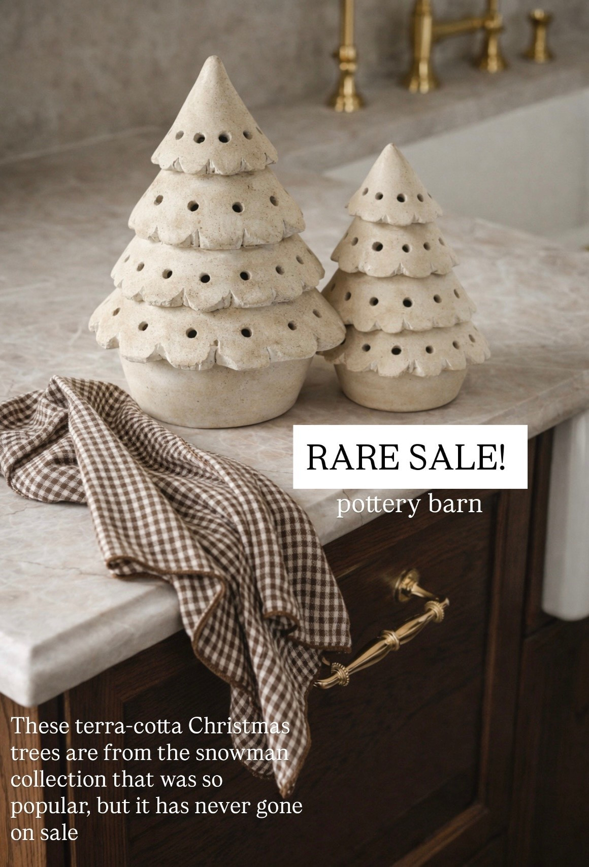 Seriously, run for these this is part of the snowman collection that was probably the most popular piece of holiday decor this season. It’s the terra-cotta Christmas trees from Pottery Barn. They are on sale right now. Both sizes are available. I have never seen a snowman. Go on sale so this is very rare I would not skip this holiday decor on sale 30%

#LTKSaleAlert #LTKHome