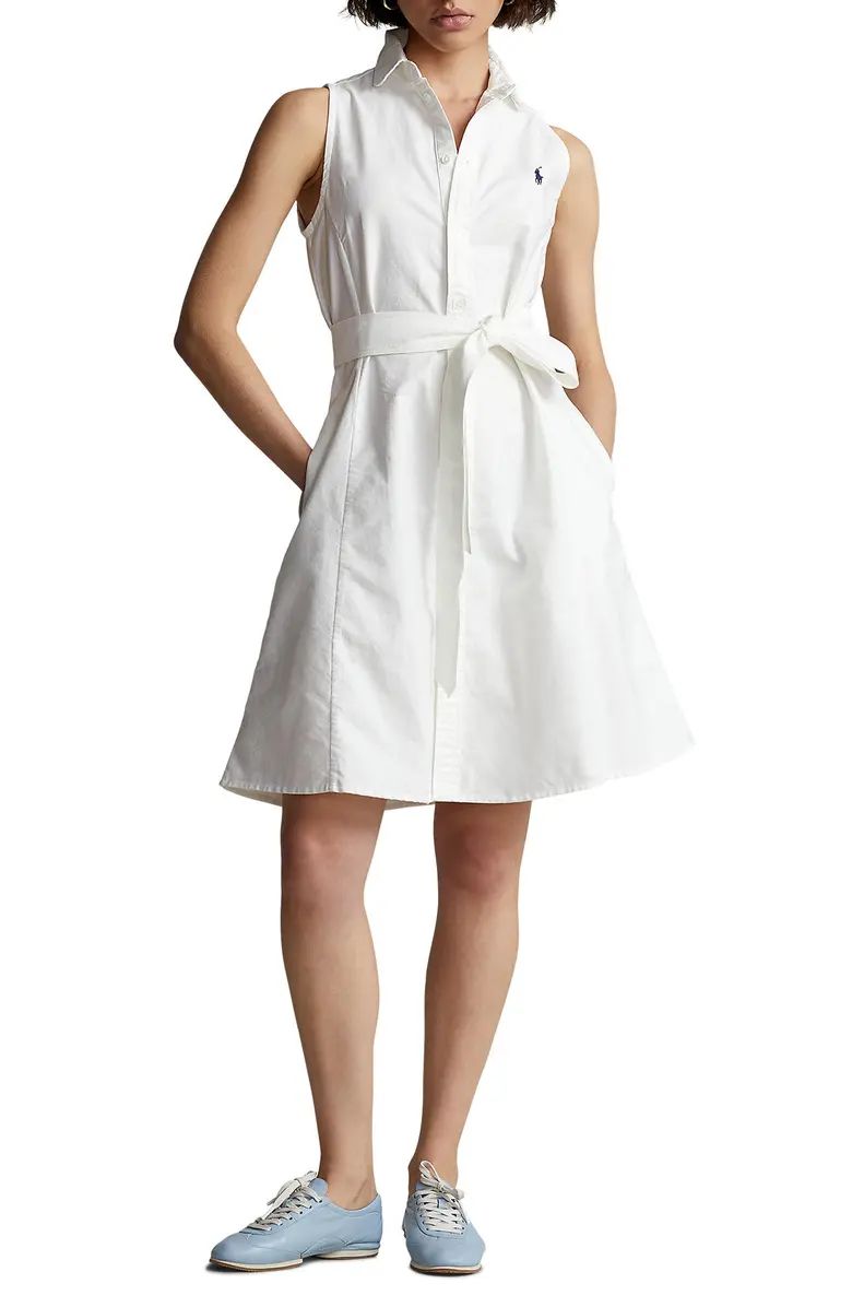 Blar Sleeveless Fit & Flare Shirtdress | Nordstrom