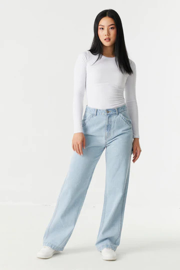 Refuge Ultra High-Rise Light Wash Skater Jean | Urban Planet