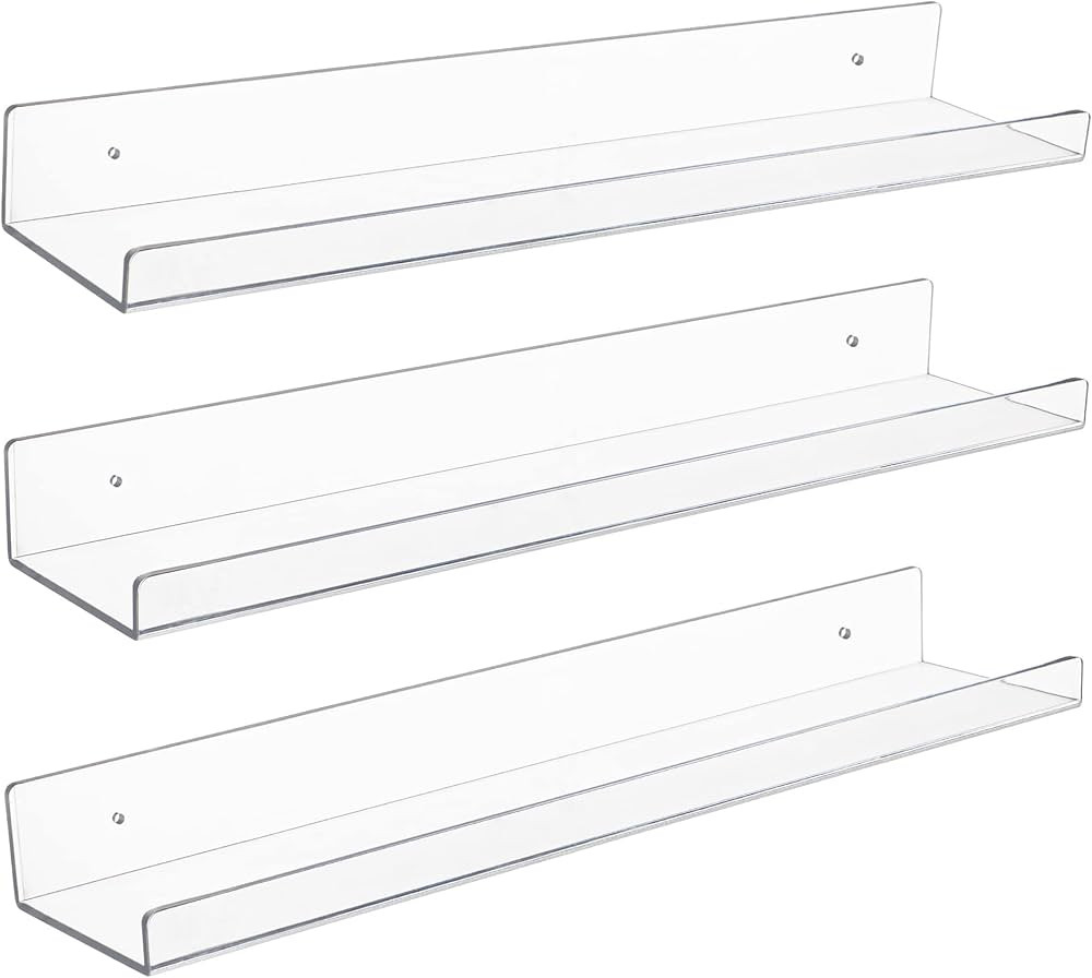 HBlife 15 Inches Invisible Wall Floating Bookshelf for Kids and Nursery, Clear Acrylic Shelves fo... | Amazon (CA)