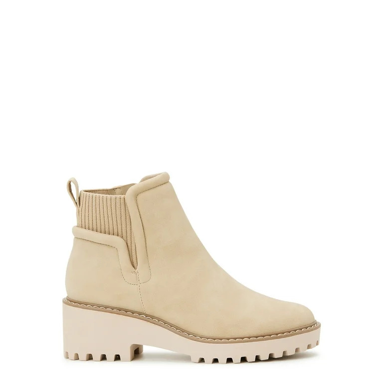 Time and Tru Women's Rib Collar Lug Booties | Walmart (US)
