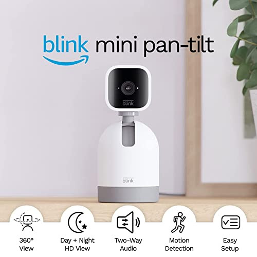 Blink Mini Pan-Tilt Camera | Rotating indoor plug-in smart security camera, two-way audio, HD vid... | Amazon (US)