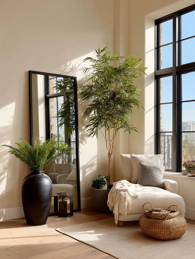 A cozy corner, a reading nook… or your new favorite spot in the house.

Whatever you call it — this is where you slow down.

And the best part? It only takes a few intentional pieces:

• A black wood frame mirror to reflect light and open up the space
• A comfortable lounge chair you’ll actually want to sit in
• A statement tree-like plant to bring life and calm energy
• A black planter to ground the entire look with contrast

Simple. Thoughtful. Beautiful.

This kind of corner becomes more than decor:

• Morning coffee spot
• Reading nook
• Thinking space
• Or even your quiet content corner

Because not every space in your home needs to be functional —
some just need to feel good to be in.

Create one corner like this, and you’ll find yourself coming back to it every day.

Shop our curated edit: link below.

#CozyCorner
#ReadingNook
#HomeDecorIdeas
#InteriorStyling
#RelaxedLiving
#IntentionalHome 

 #LTKHome