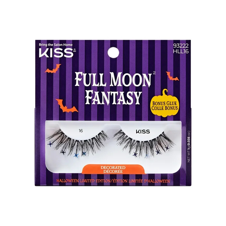 KISS Full Moon Fantasy, False Eyelashes, Sorceress' Secret, 12 mm, 1 Pair | Walmart (US)