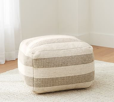 Armond Striped Pouf | Pottery Barn (US)