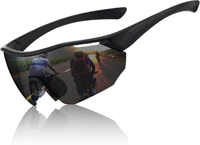 SUERTREE Polarized Cycling Glasses for Men Women, Sports Sunglasses Big Frame for Biking Goggles ... | Amazon (US)