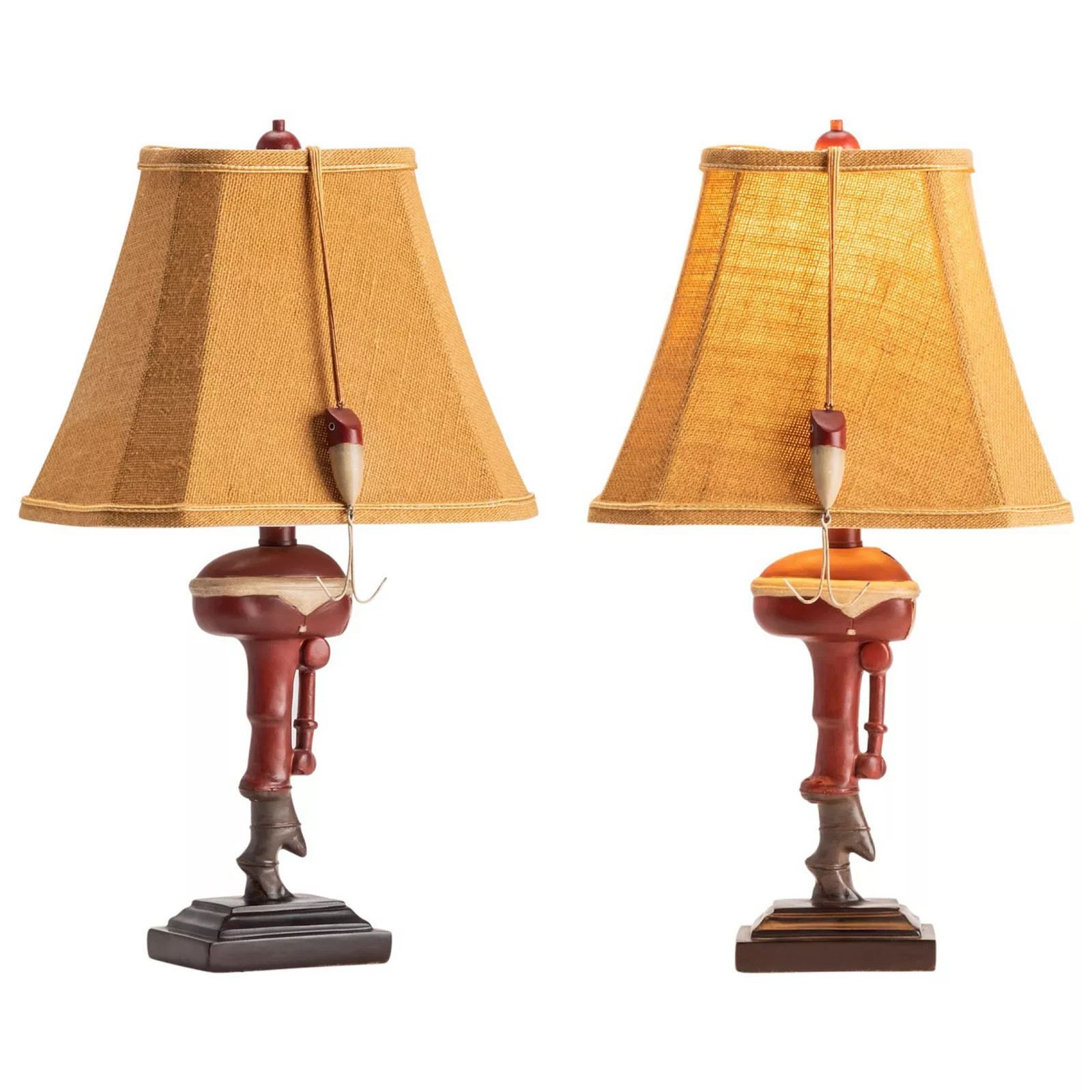 Outboard Fishing Table Lamp 2-piece Set, Multi | Kohl's