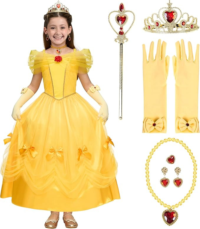 Spooktacular Creations Halloween Kids Yellow Princess Costume Set, Princess Dress Up for Girl for... | Amazon (US)