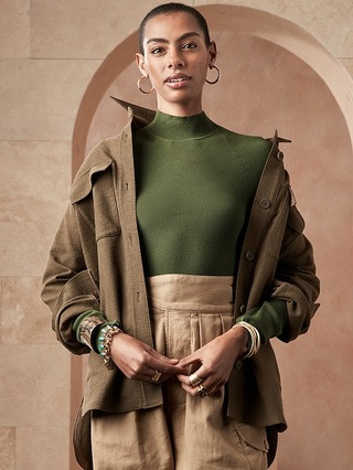 Mock-Neck Sweater Top | Banana Republic (US)