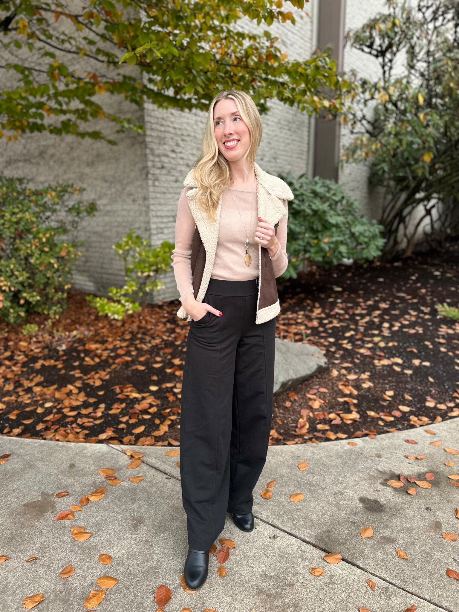 Why do I always love tops in colors that wash me out 😭 This new shimmery Studio Y top is gorg! 

#LTKGiftGuide #LTKWorkwear #LTKHoliday