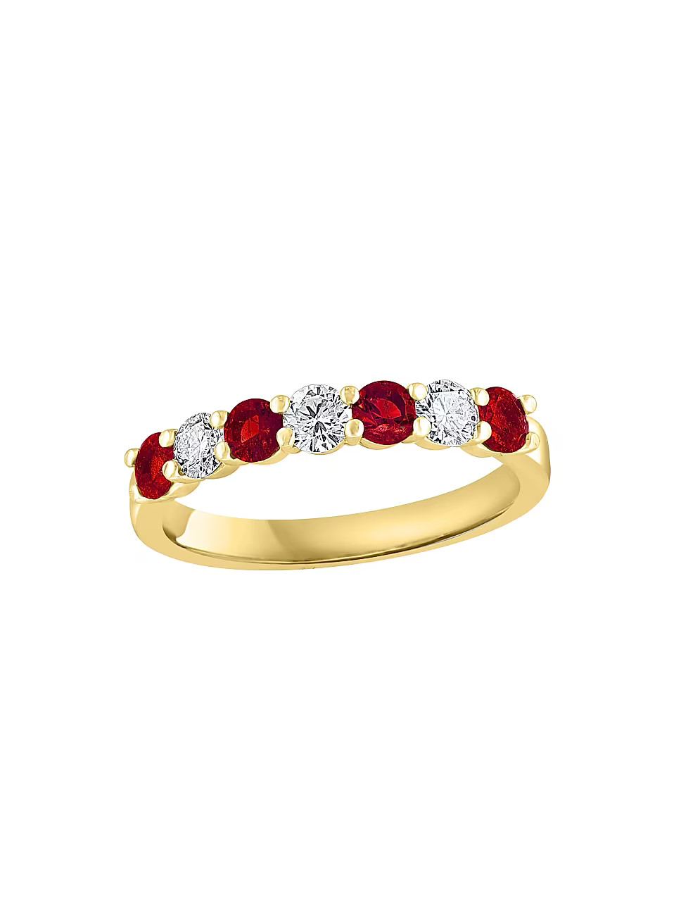 14K Gold, Ruby & 0.73 TCW Diamond Band Ring | Saks Fifth Avenue