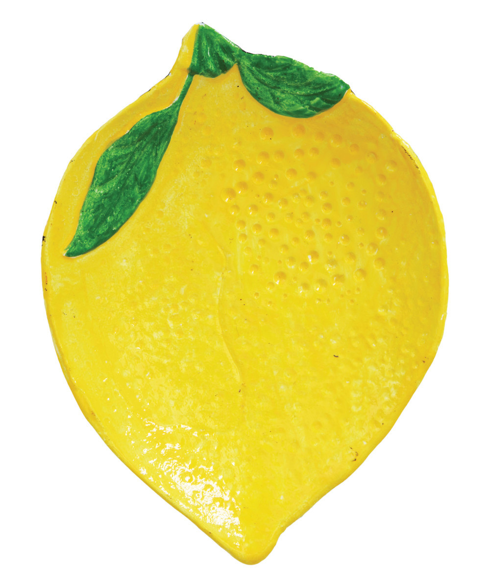Creative Co-Op Decorative Plates Yellow - Cast Iron Lemon Dish | Zulily