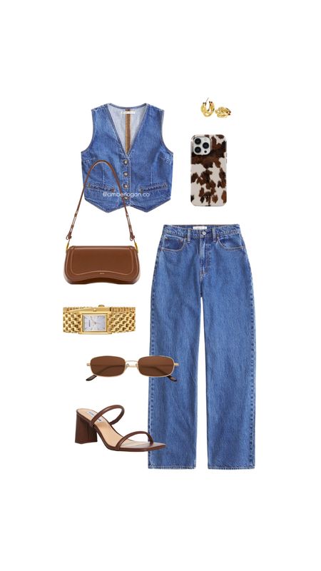 Abercrombie sale outfit idea
CODE:DENIMAF

Denim vest, Abercrombie jeans, summer outfit, gold jewelry, sandal heels, denim on denim

#LTKSpringSale #LTKsalealert #LTKstyletip