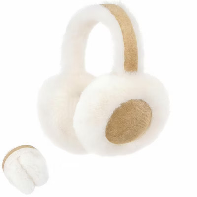 FAAYFIAN Faux Fur Earmuffs for Women Winter Foldable Warm Ear Muffs Soft Fuzzy Plush Ear Warmers | Target